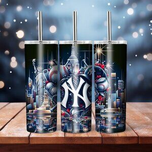 Yankees New York Baseball 20oz Tumbler, Coffee Mug, Gift For Him